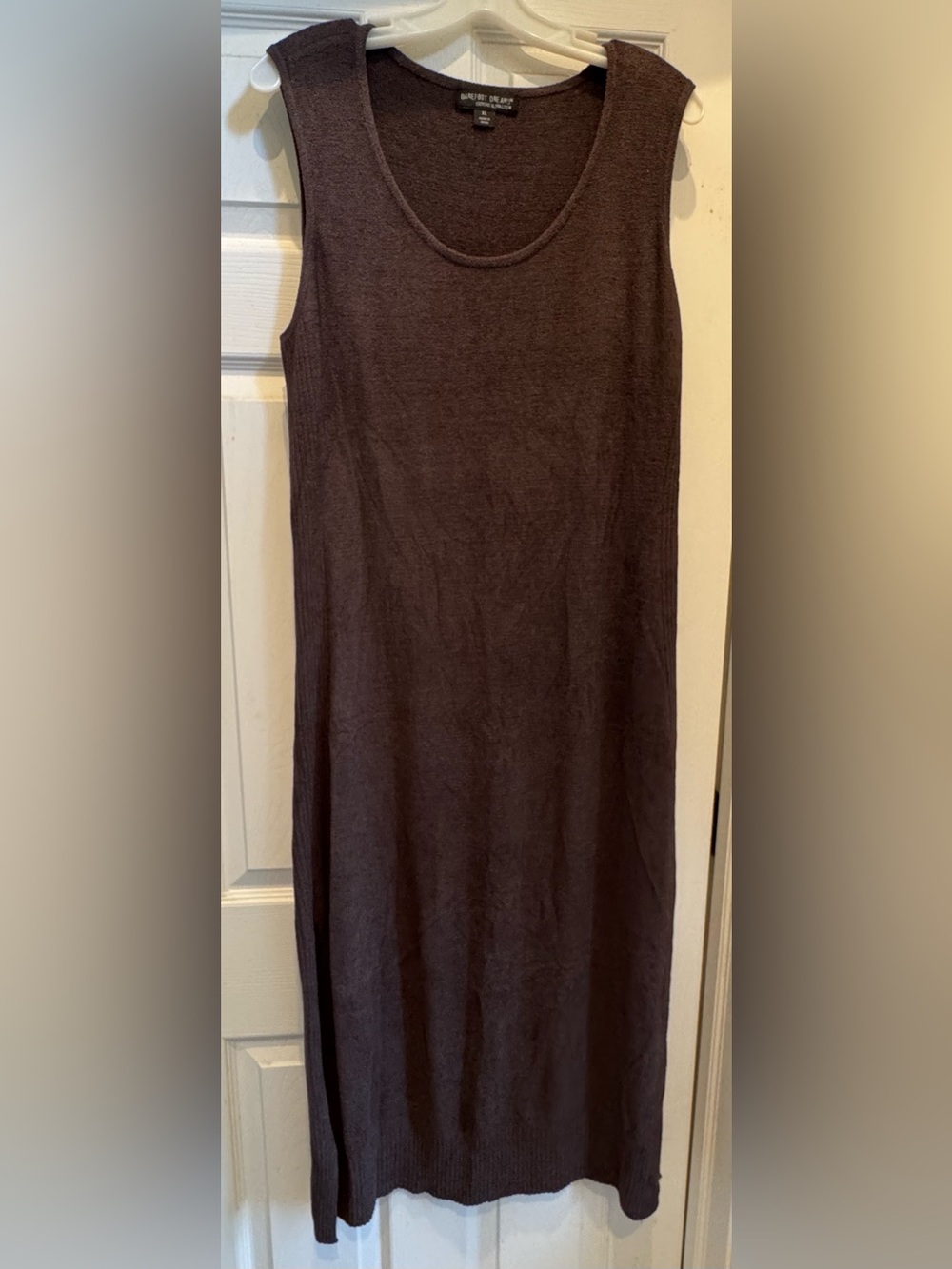 Barefoot Dreams CozyChic Ultra Lite Sleeveless Maxi Dress in Charcoal Gray